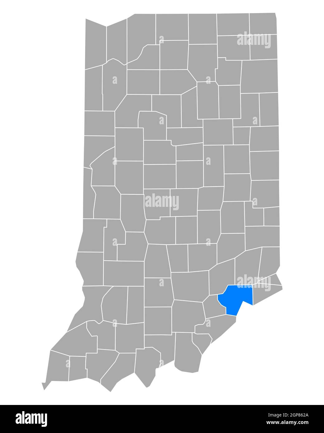 Map of Jefferson in Indiana Stock Photo Alamy