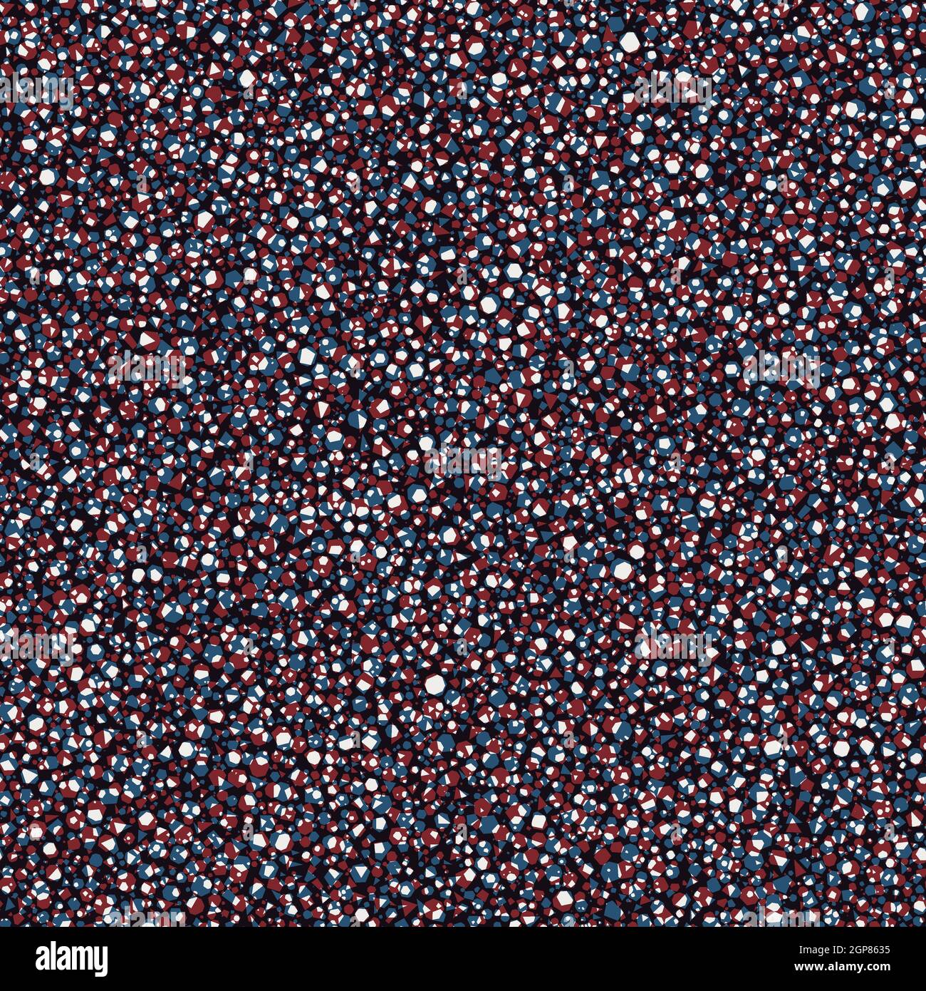 Seamless red and blue overlay circles and shapes pattern for surface ...