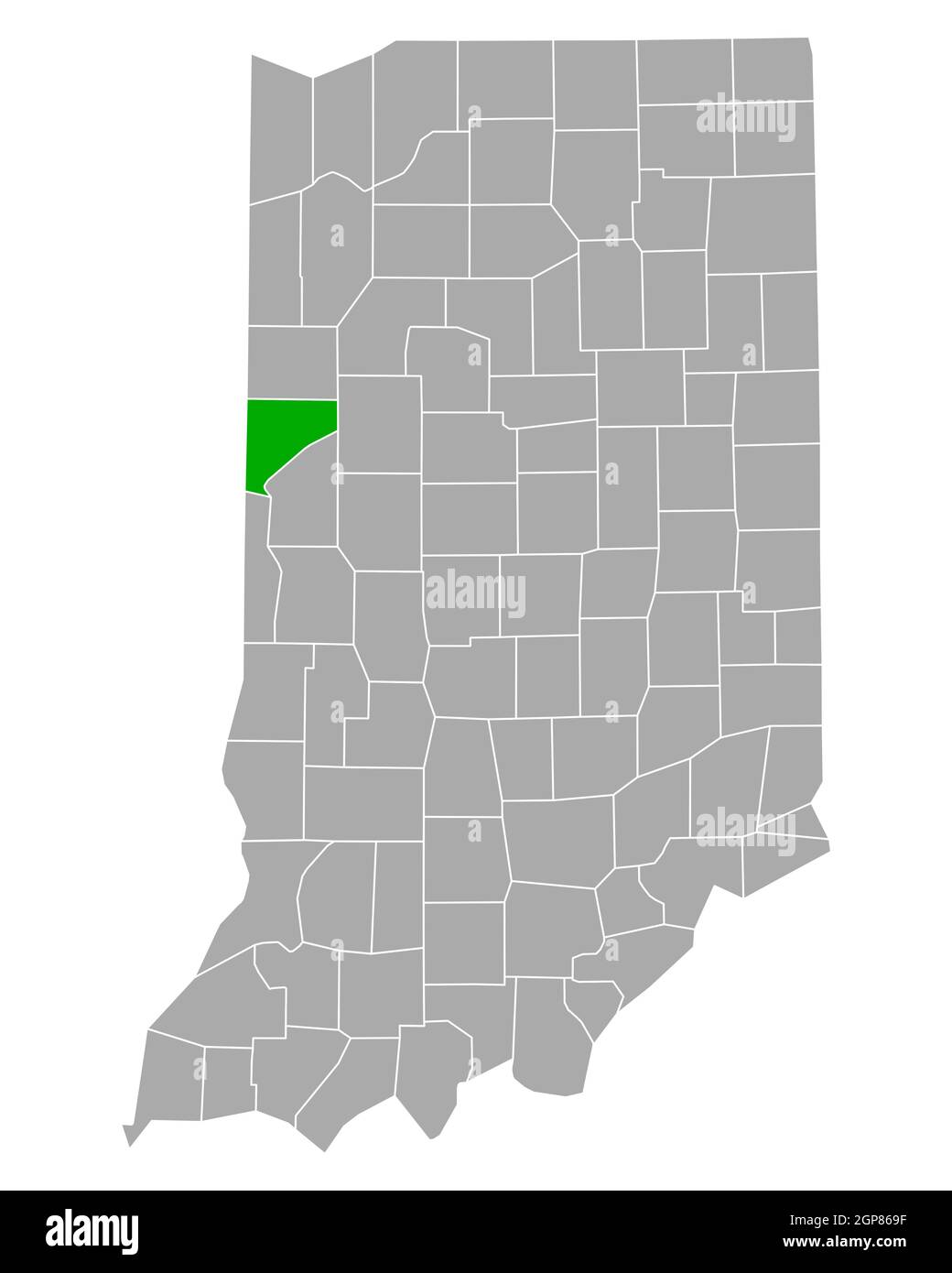 Warn Indiana Map of Warren in Indiana Stock Photo - Alamy