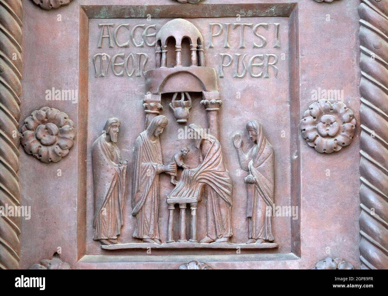 Presentation of Jesus in the Temple on the San Ranieri gate of the ...