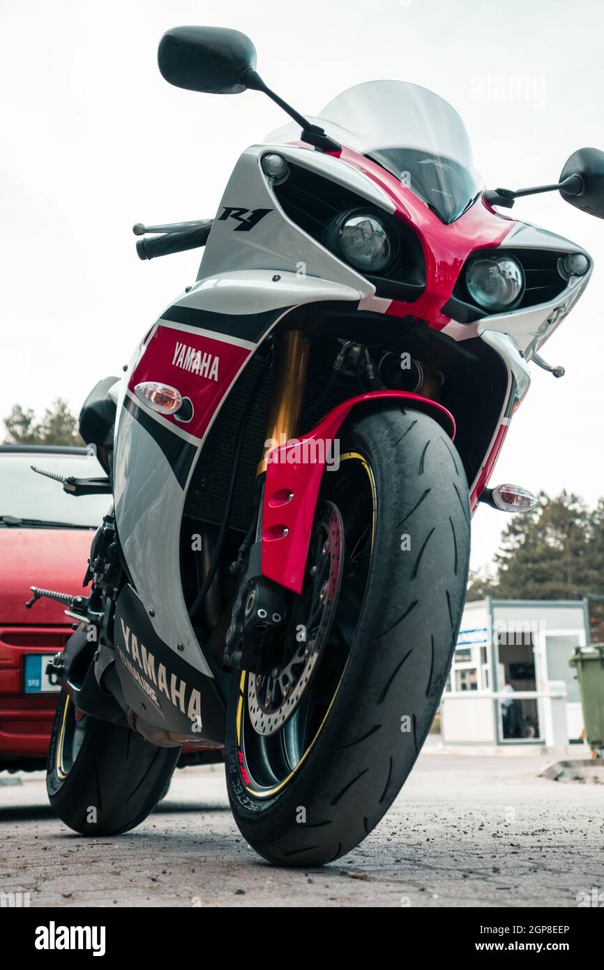 Red motorcycle side car hi-res stock photography and images - Alamy