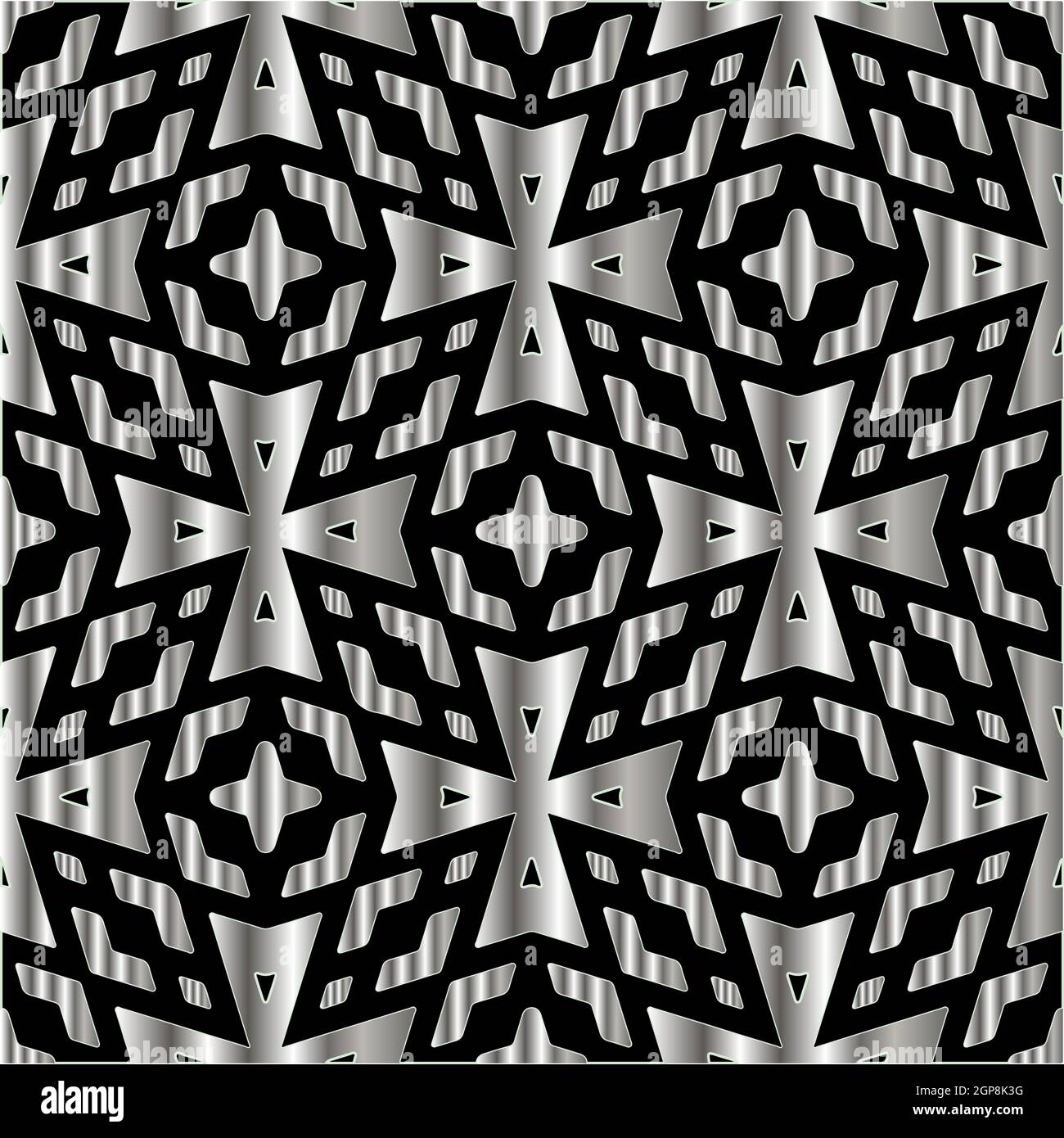 metal pattern on a black background. pattern for fabric, wallpaper ...