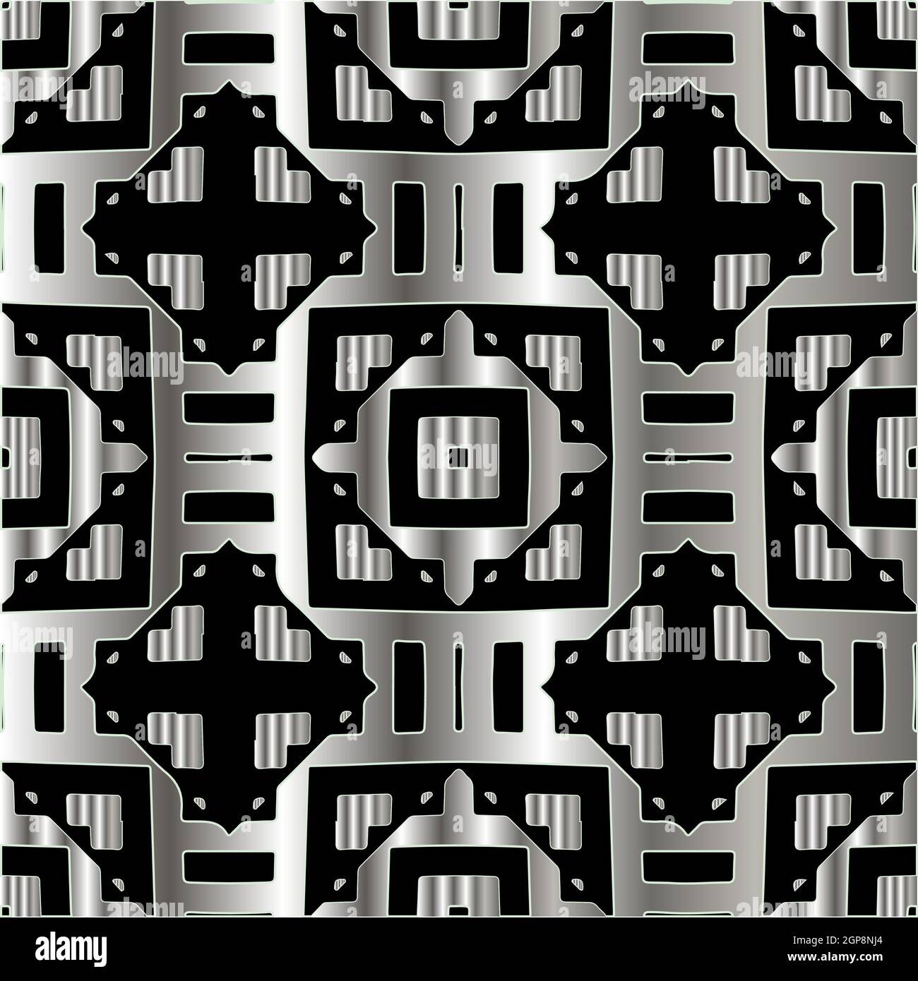 metal pattern on a black background. pattern for fabric, wallpaper ...