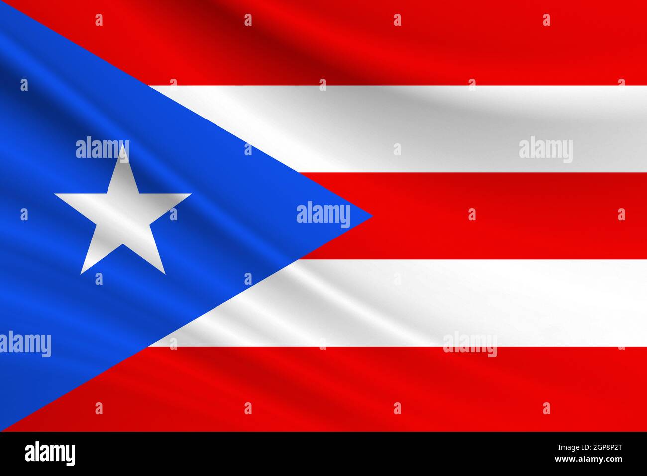 Flag of Puerto Rico. Fabric texture of the flag of Puerto Rico Stock ...