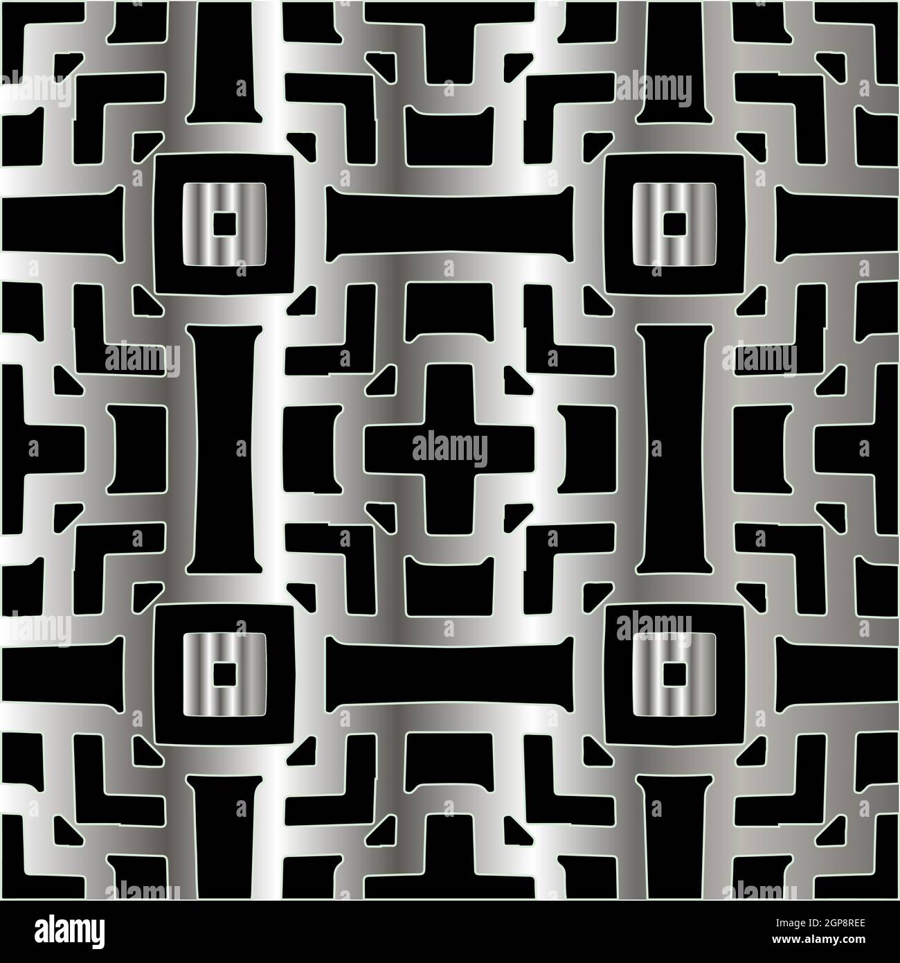 metal pattern on a black background. pattern for fabric, wallpaper ...