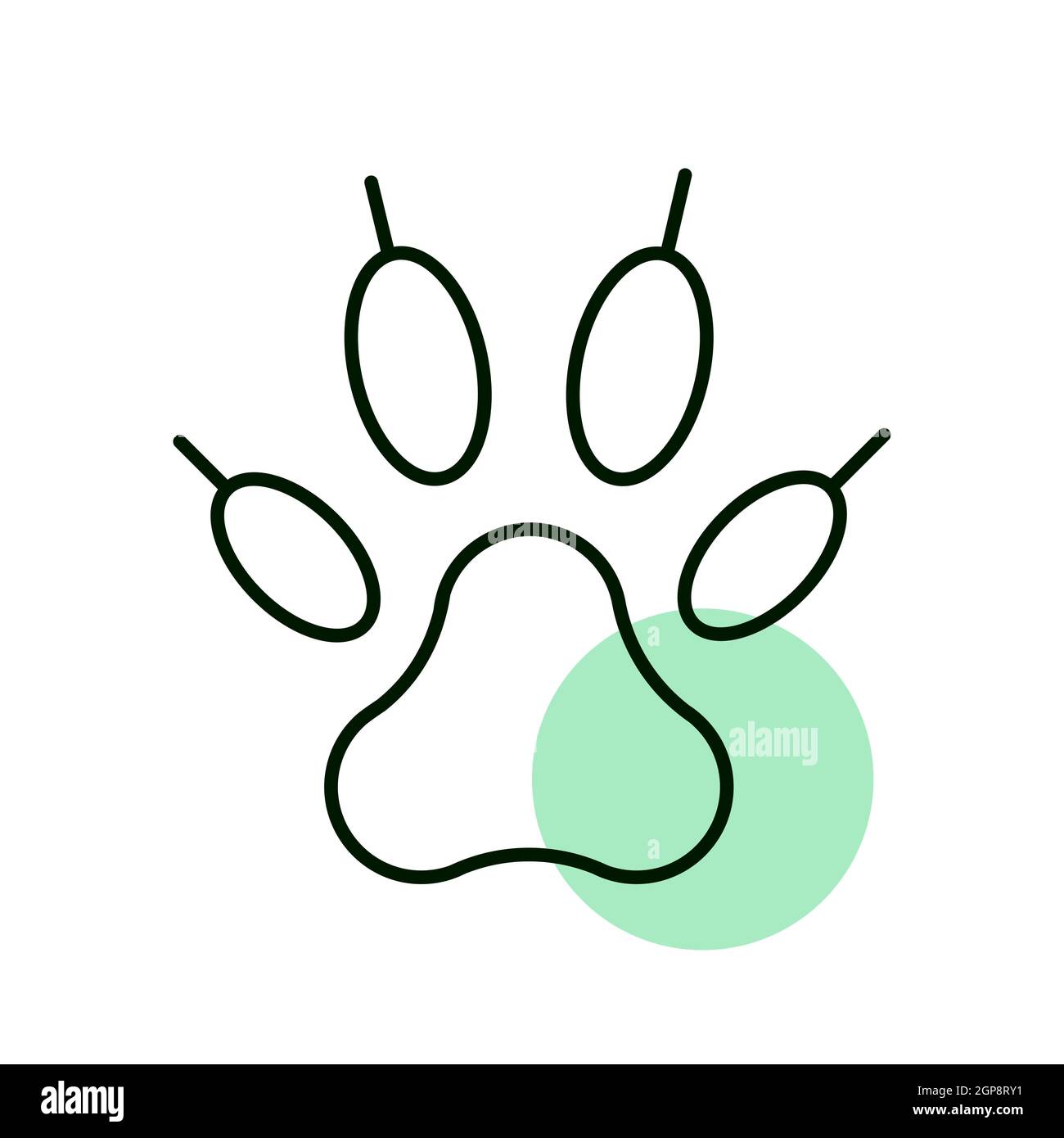 Predatory paw vector icon. Pet animal sign. Graph symbol for pet and veterinary web site and apps design, logo, app, UI Stock Photo