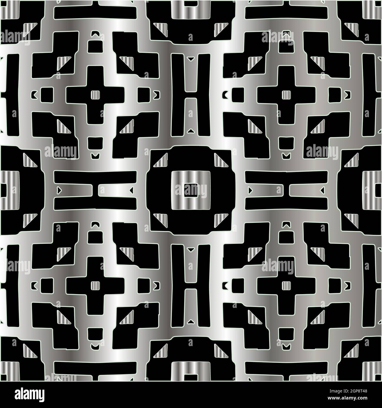 metal pattern on a black background. pattern for fabric, wallpaper ...