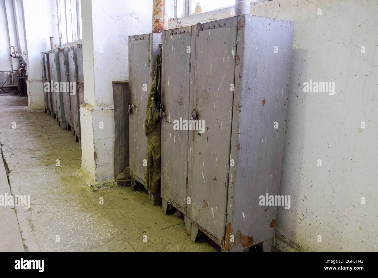 Instrumental iron lockers in the production room Stock Photo - Alamy