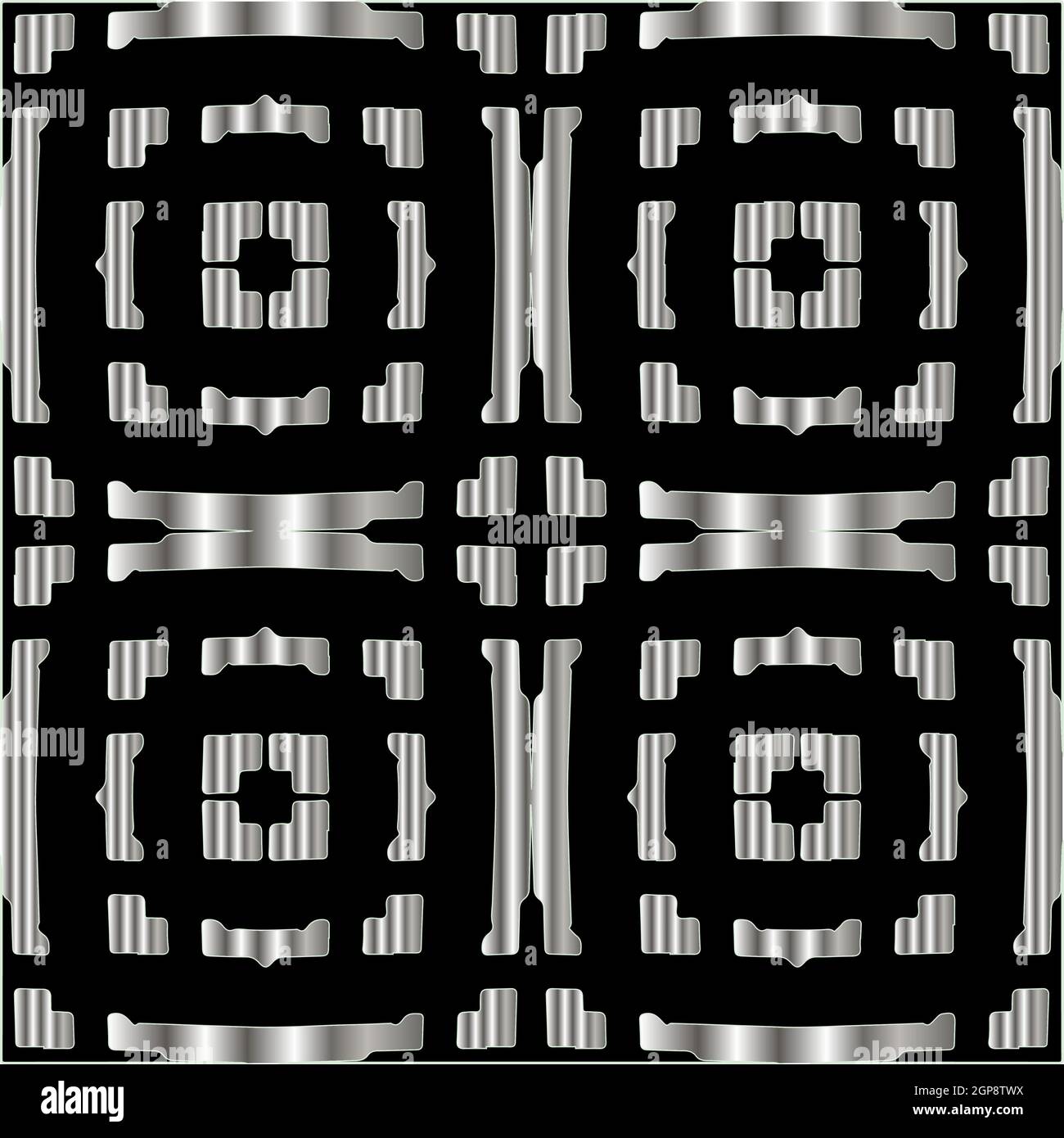 metal pattern on a black background. pattern for fabric, wallpaper ...