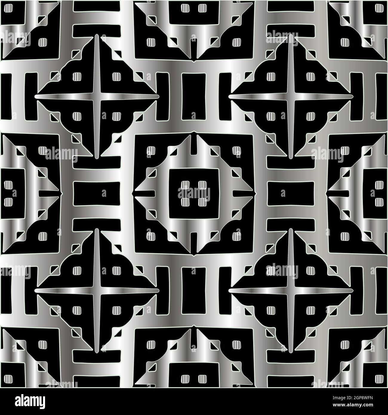 metal pattern on a black background. pattern for fabric, wallpaper ...