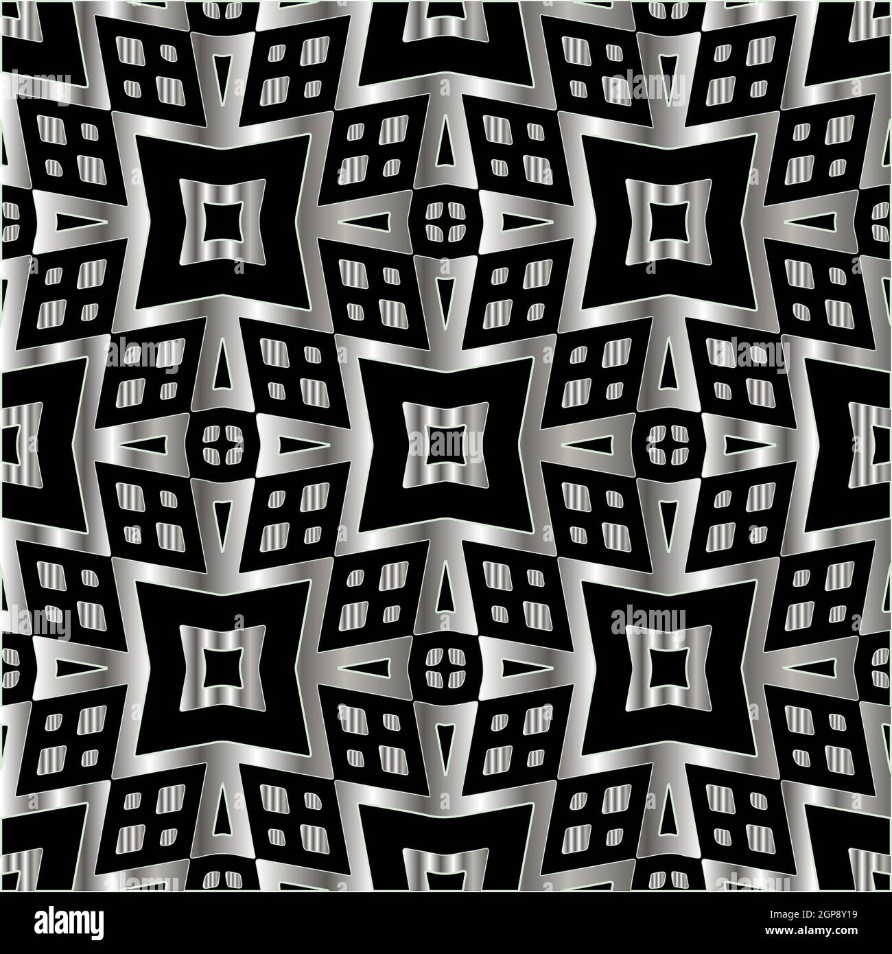 metal pattern on a black background. pattern for fabric, wallpaper ...