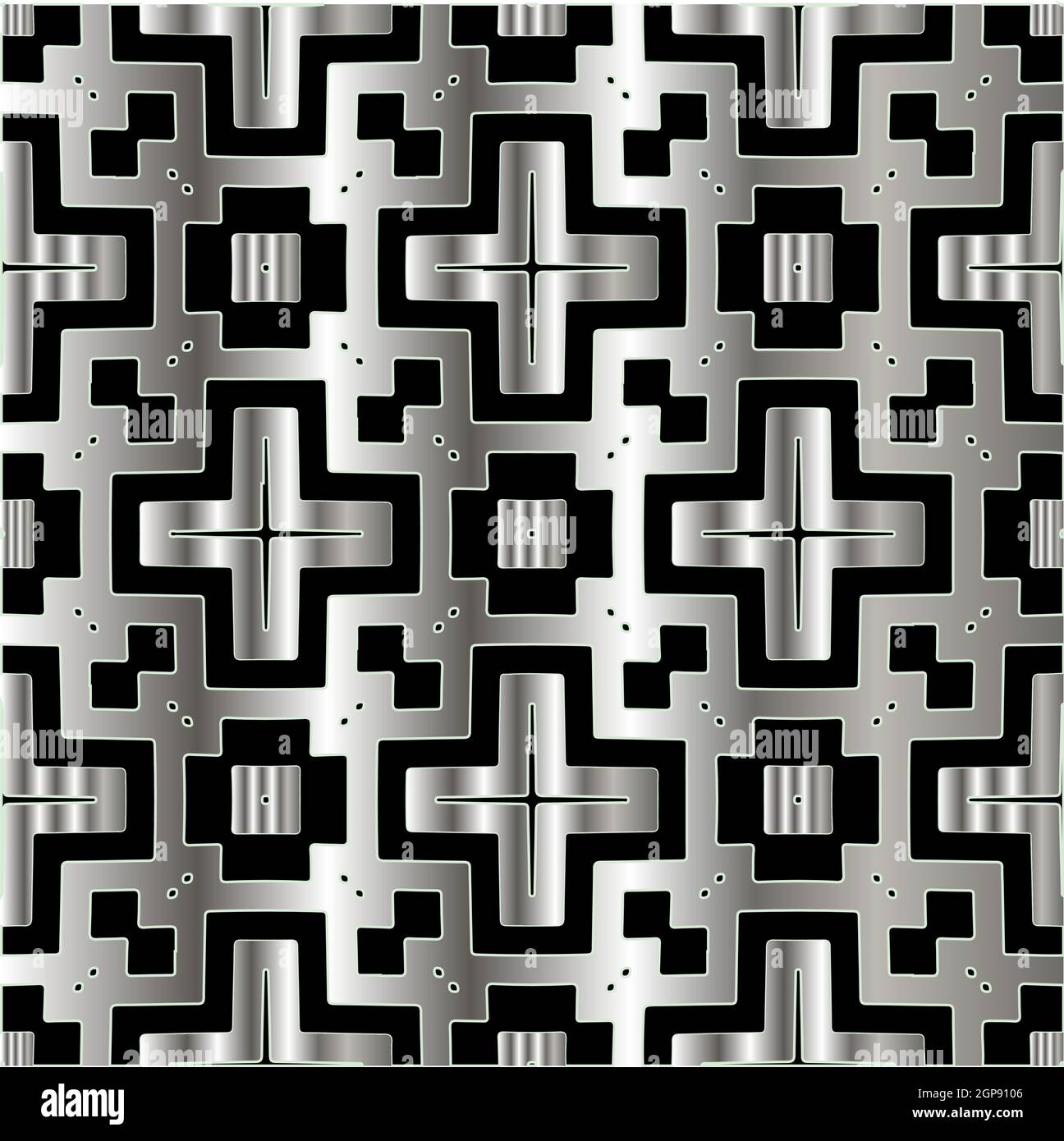 metal pattern on a black background. pattern for fabric, wallpaper ...