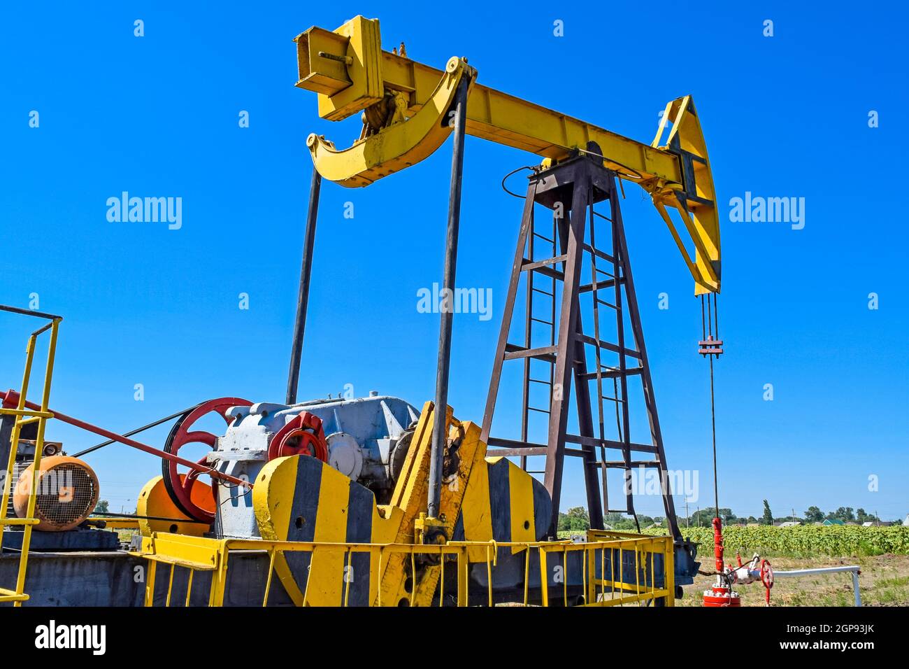 The pumping unit as the oil pump installed on a well. Equipment of oil