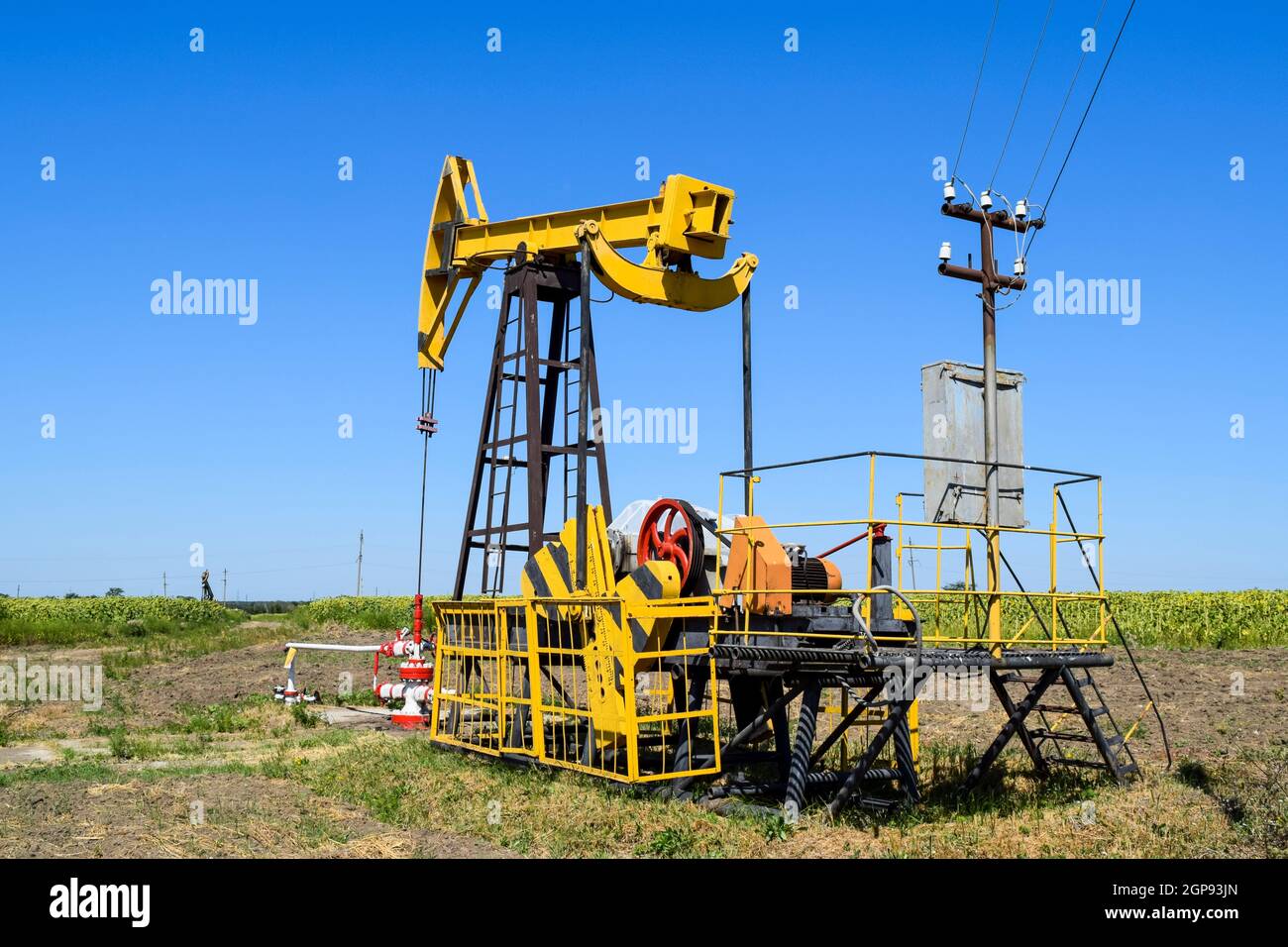 The pumping unit as the oil pump installed on a well. Equipment of oil