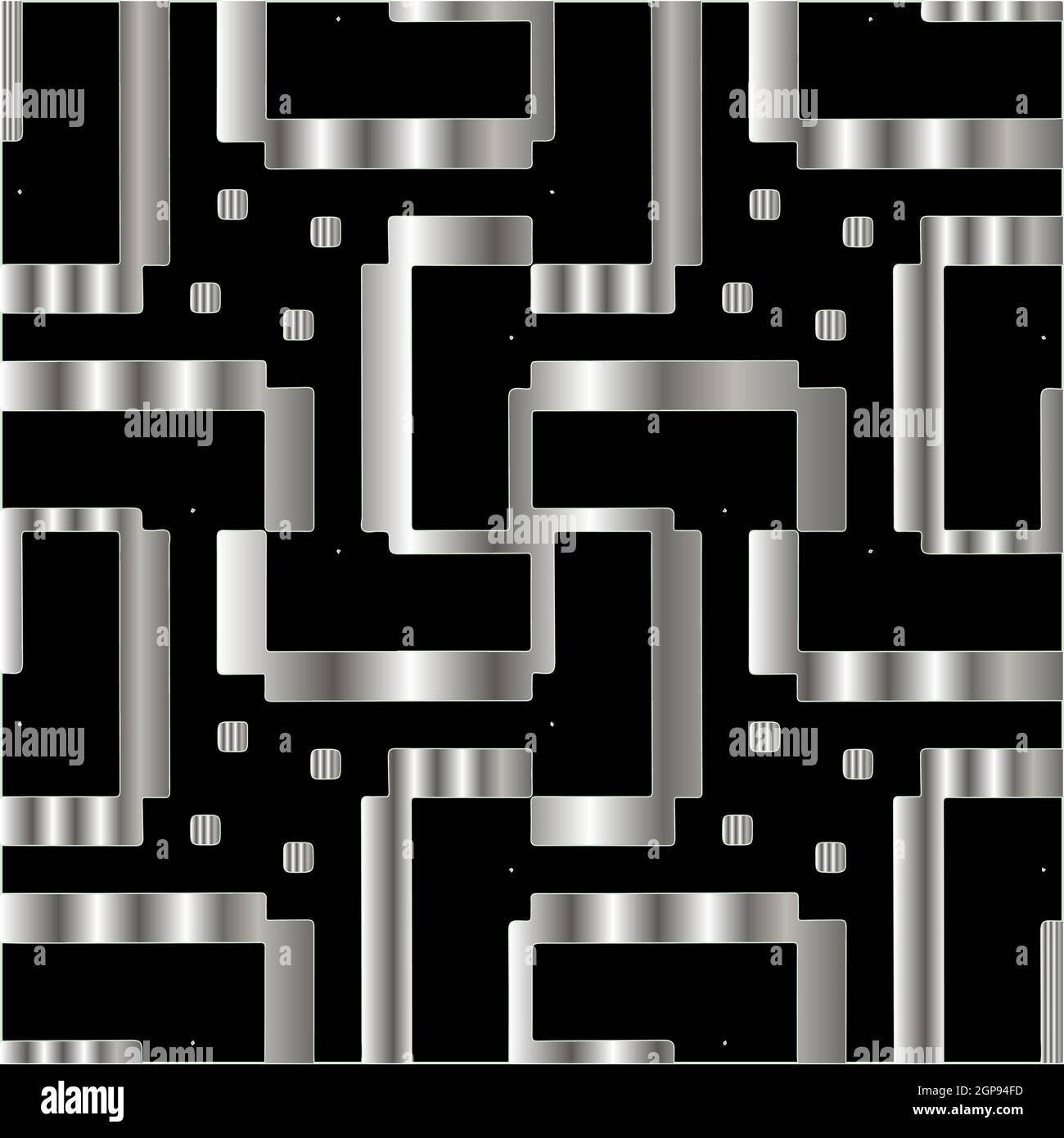 Metallic Pattern Backround metal pattern on a black background. pattern for fabric, wallpaper ...