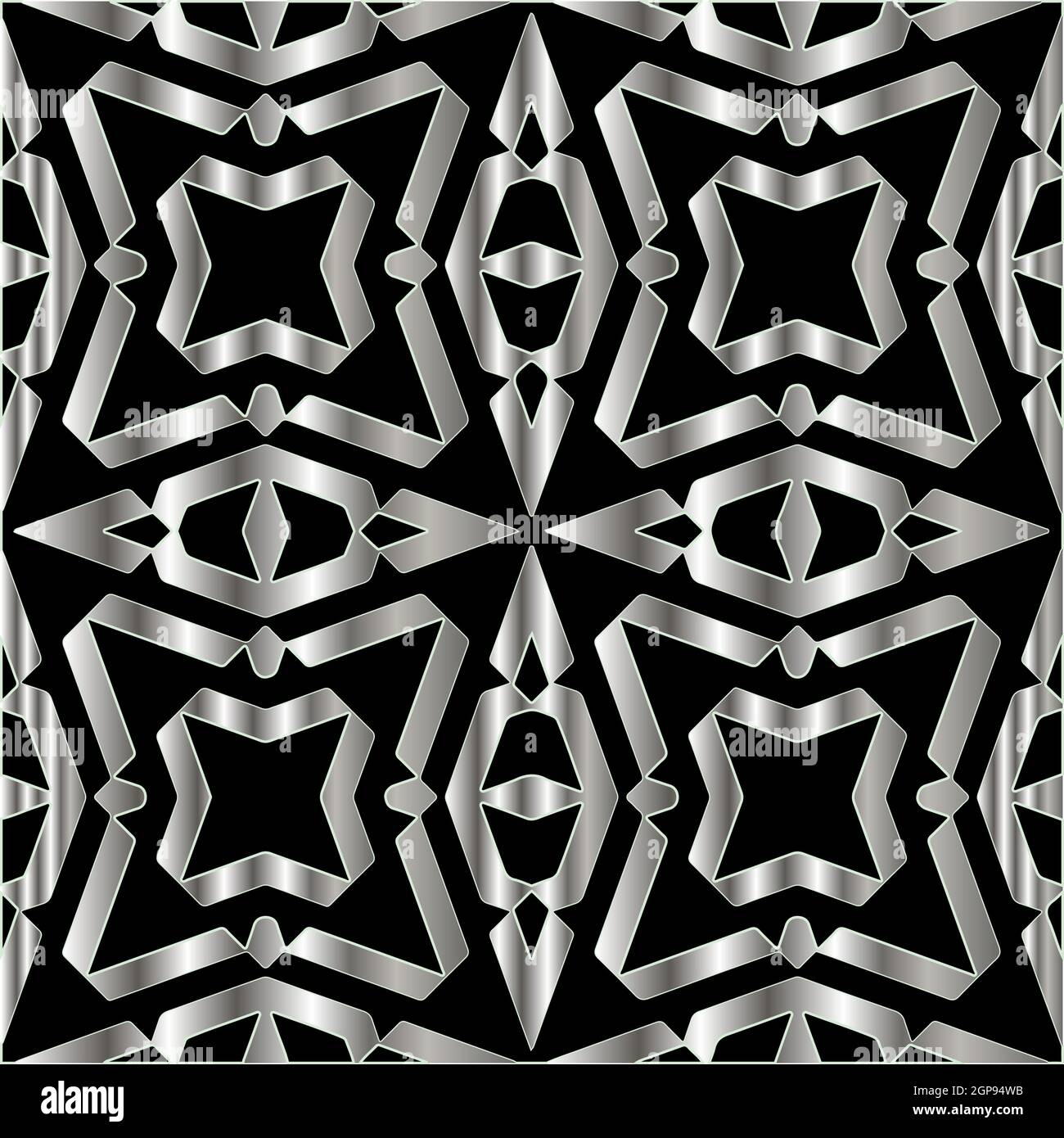 metal pattern on a black background. pattern for fabric, wallpaper ...