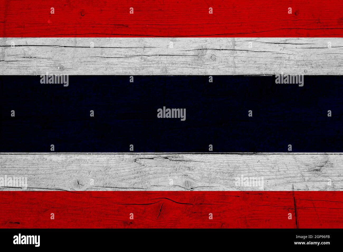 Flag of Thailand. Wooden texture of the flag of Thailand Stock Photo ...