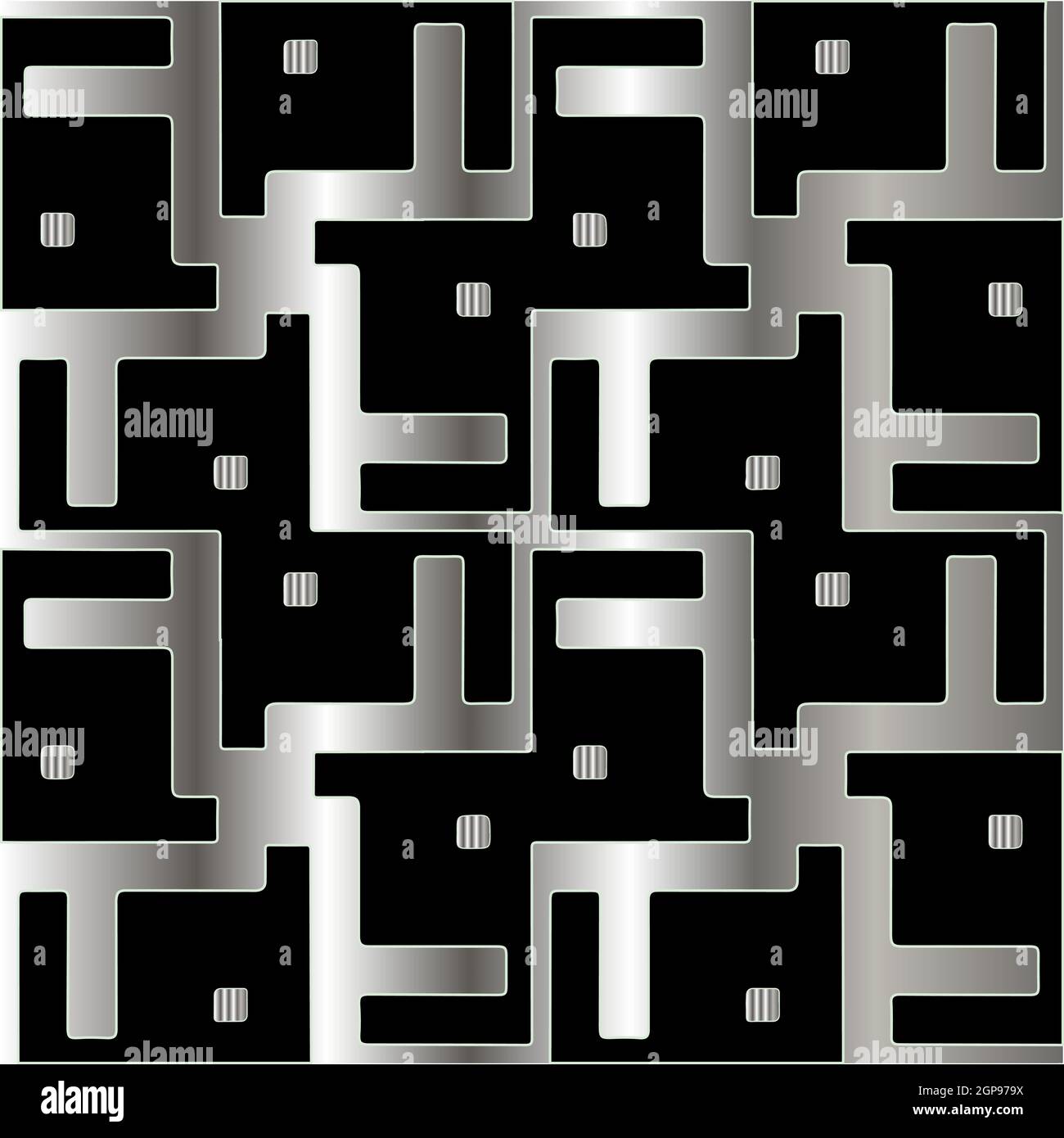 Metallic Pattern Backround metal pattern on a black background. pattern for fabric, wallpaper ...