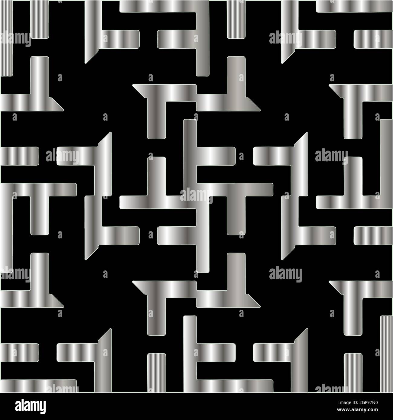 Patterned Metal Background metal pattern on a black background. pattern for fabric, wallpaper ...