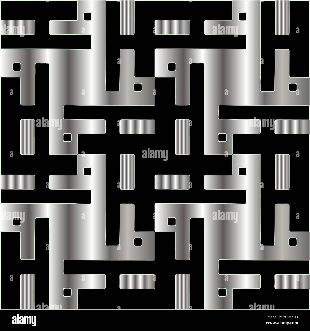 Patterned Metal Background metal pattern on a black background. pattern for fabric, wallpaper ...