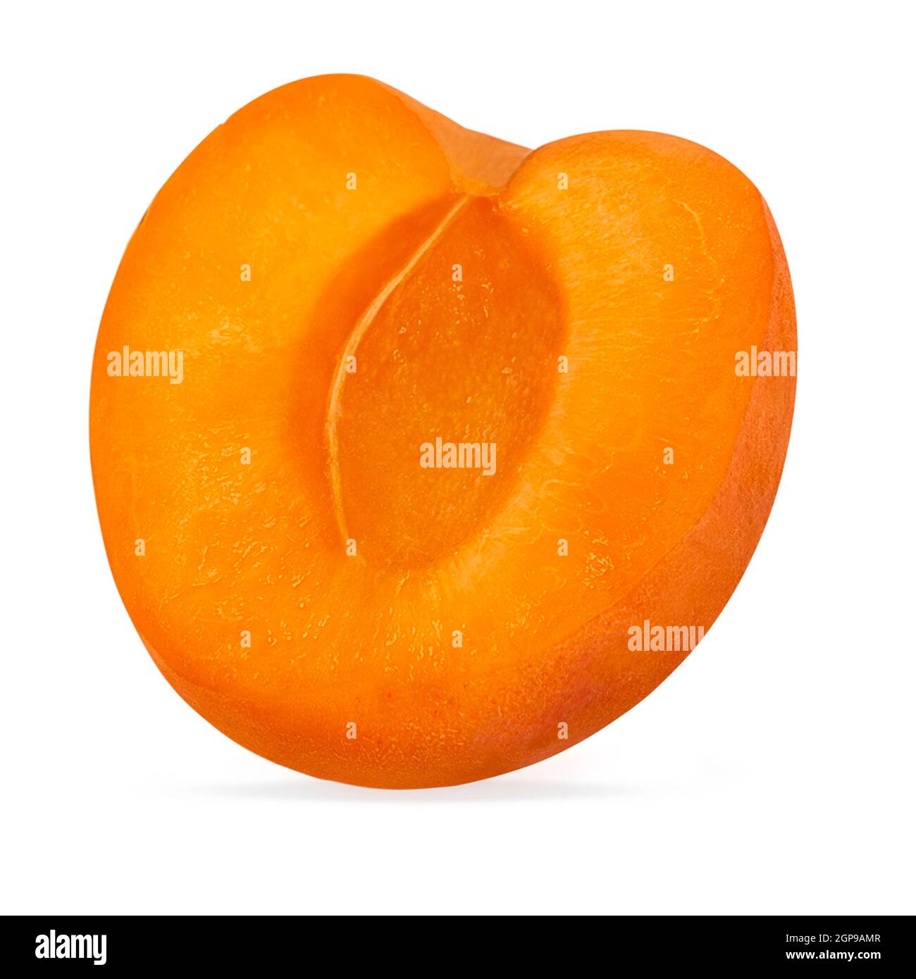 Isolated fruits. Ripe apricot fruit on white background with clipping ...