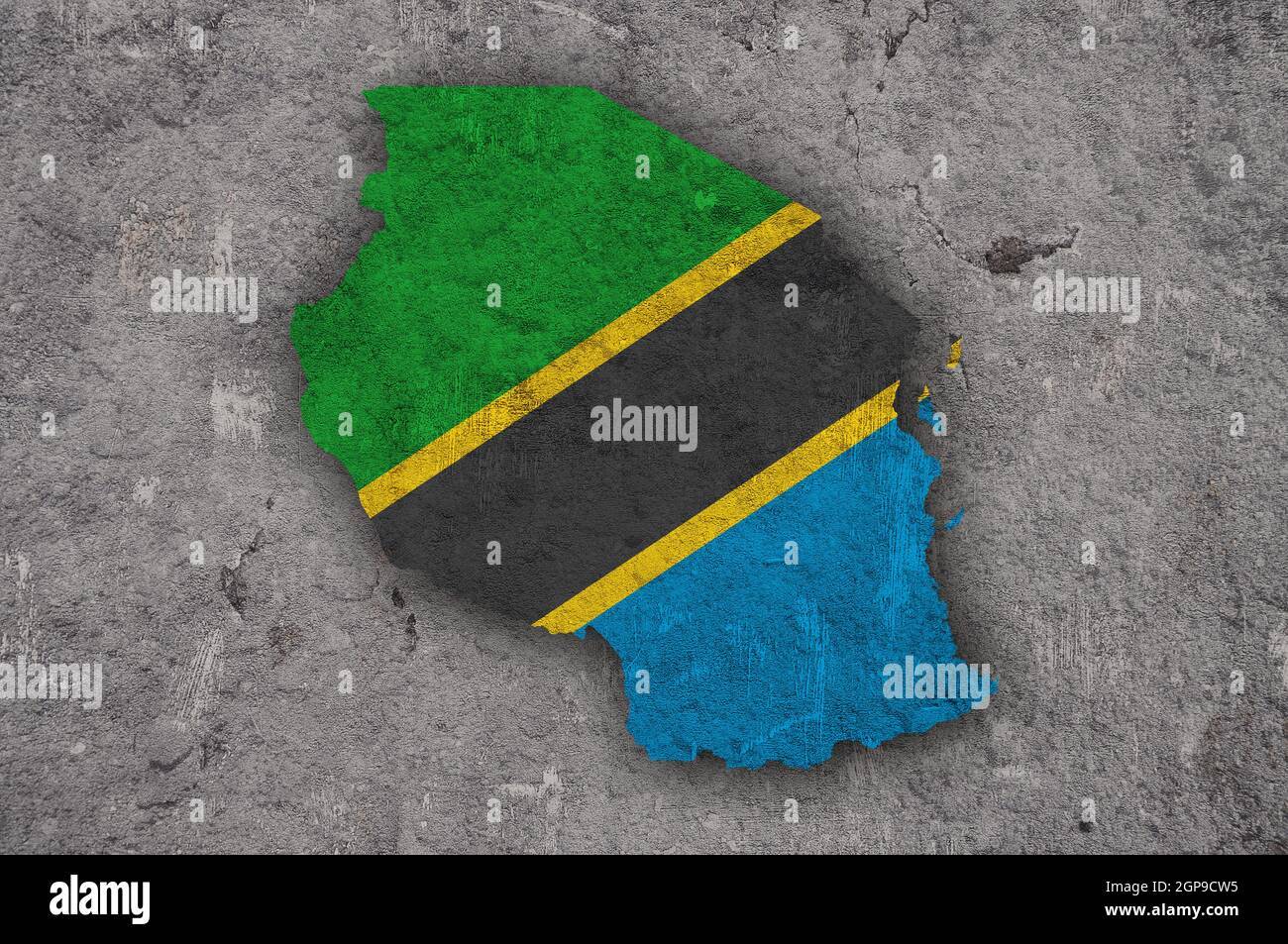 Flag map of tanzania hi-res stock photography and images - Alamy