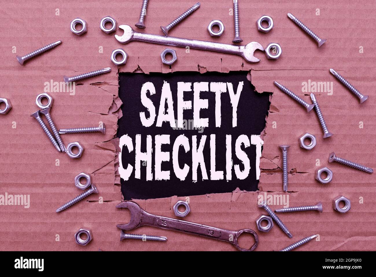 Text showing inspiration Safety Checklist. Concept meaning list of