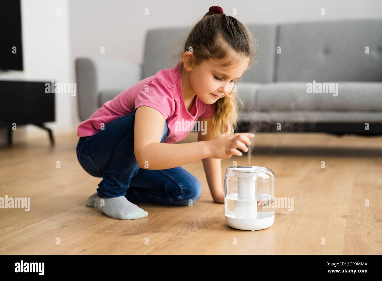 Humidifier Wet Steam And Ionizing Room Air Stock Photo Alamy