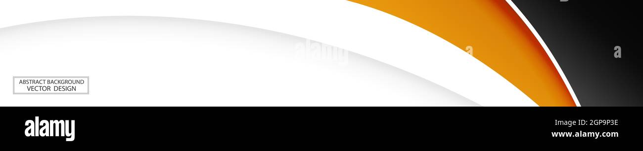Abstract web template black and orange lines on white background ...