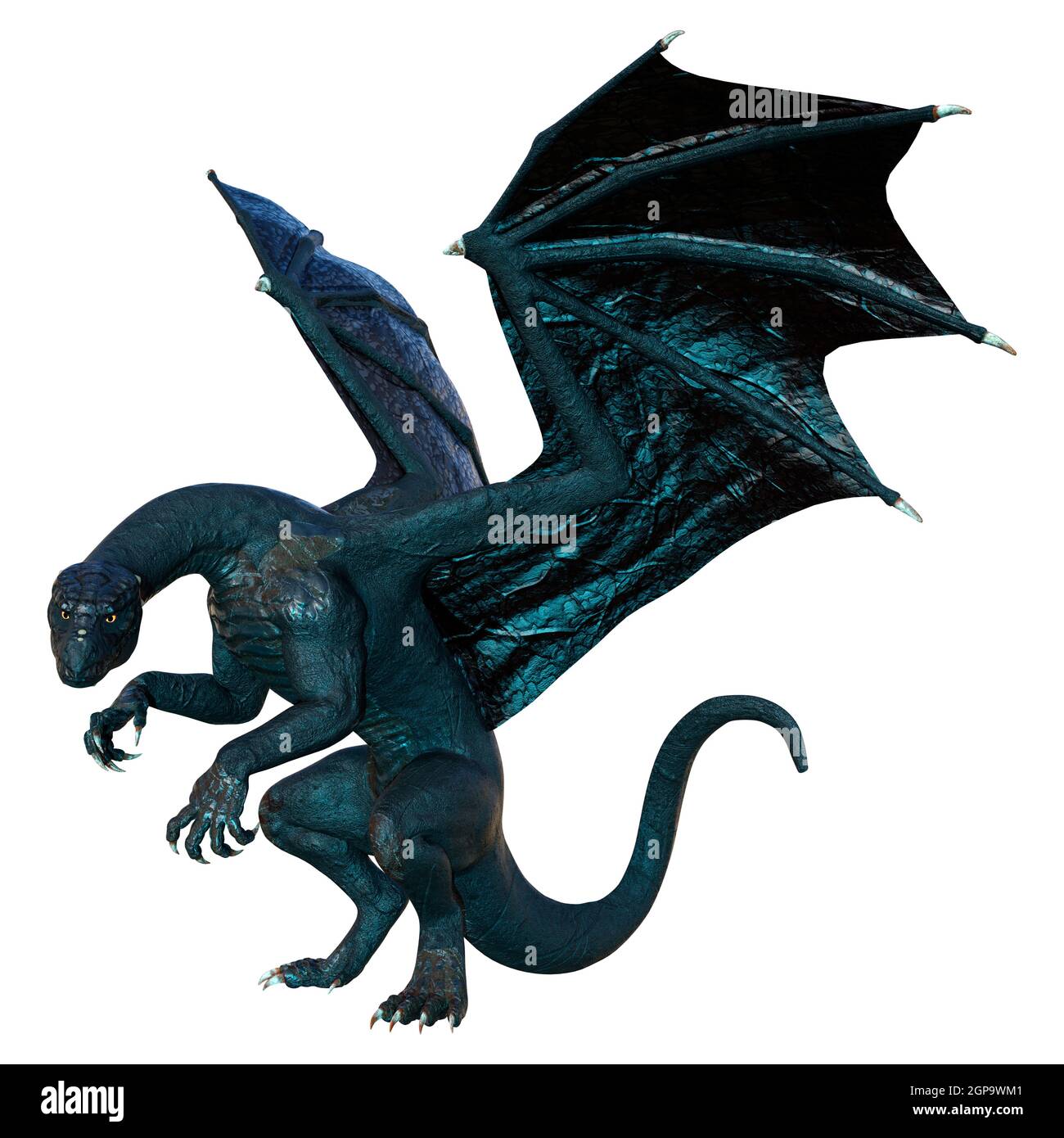 3d Rendering Of A Fantasy Dragon Isolated On White Background Stock Photo Alamy