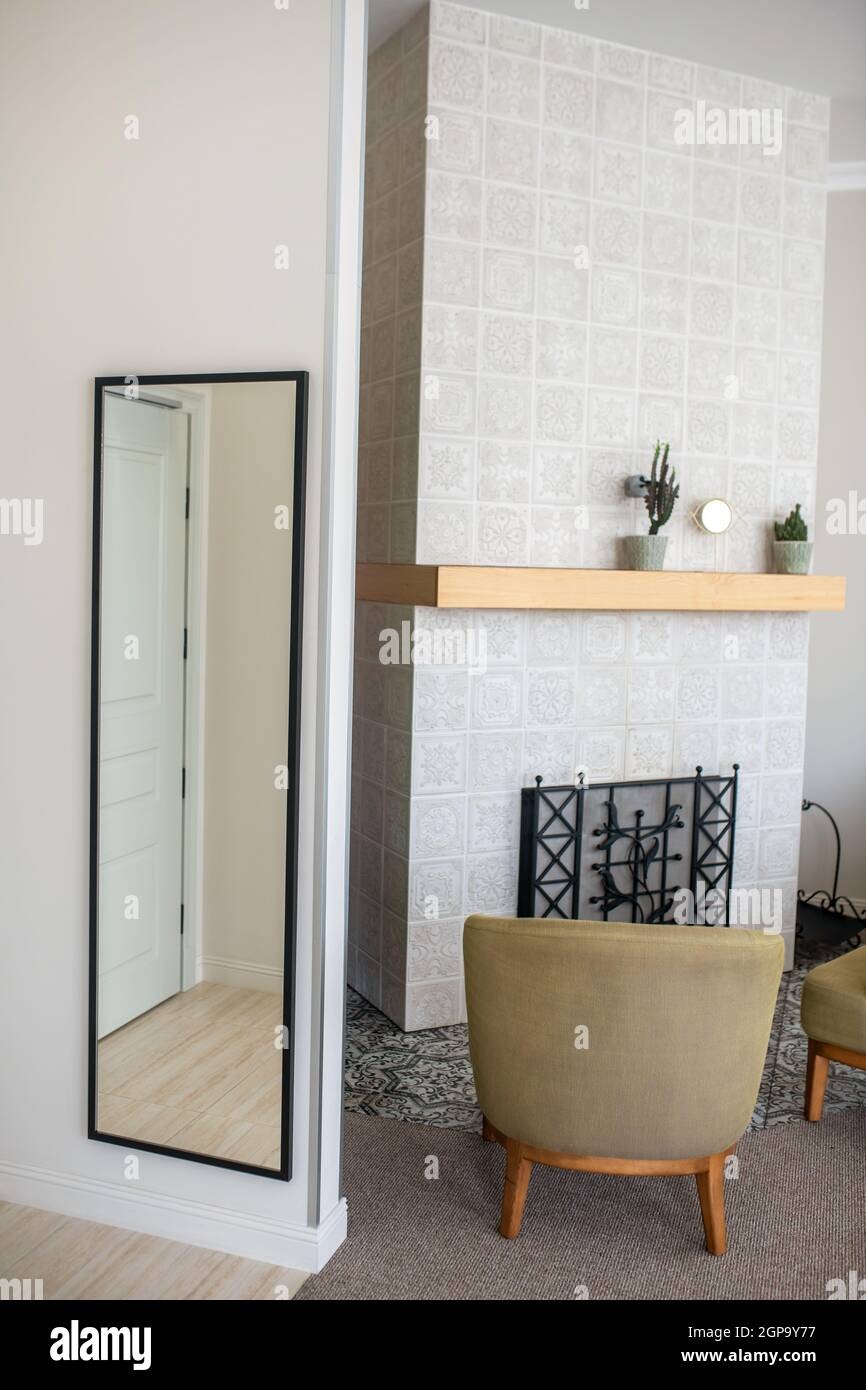 Contemporary living room with beautiful furniture items Stock Photo Alamy