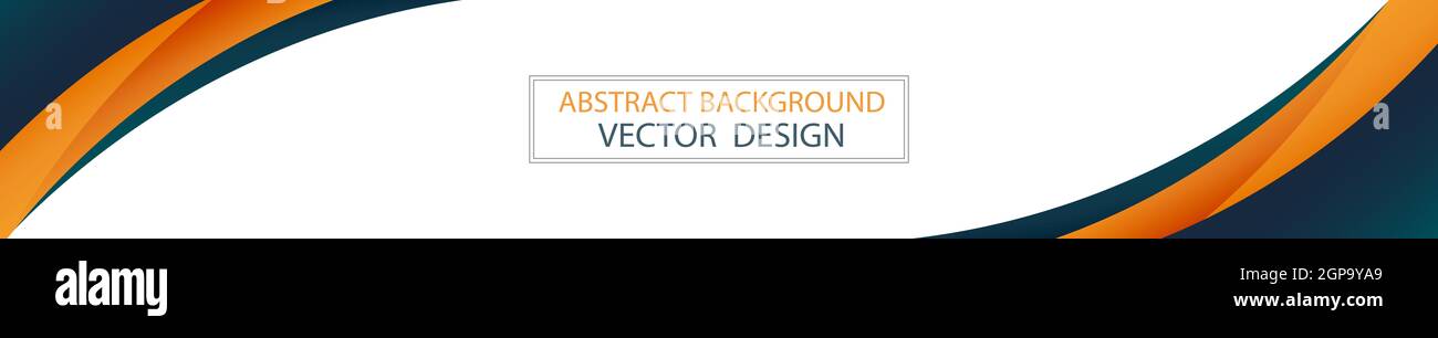 Abstract web template black and orange lines on white background ...