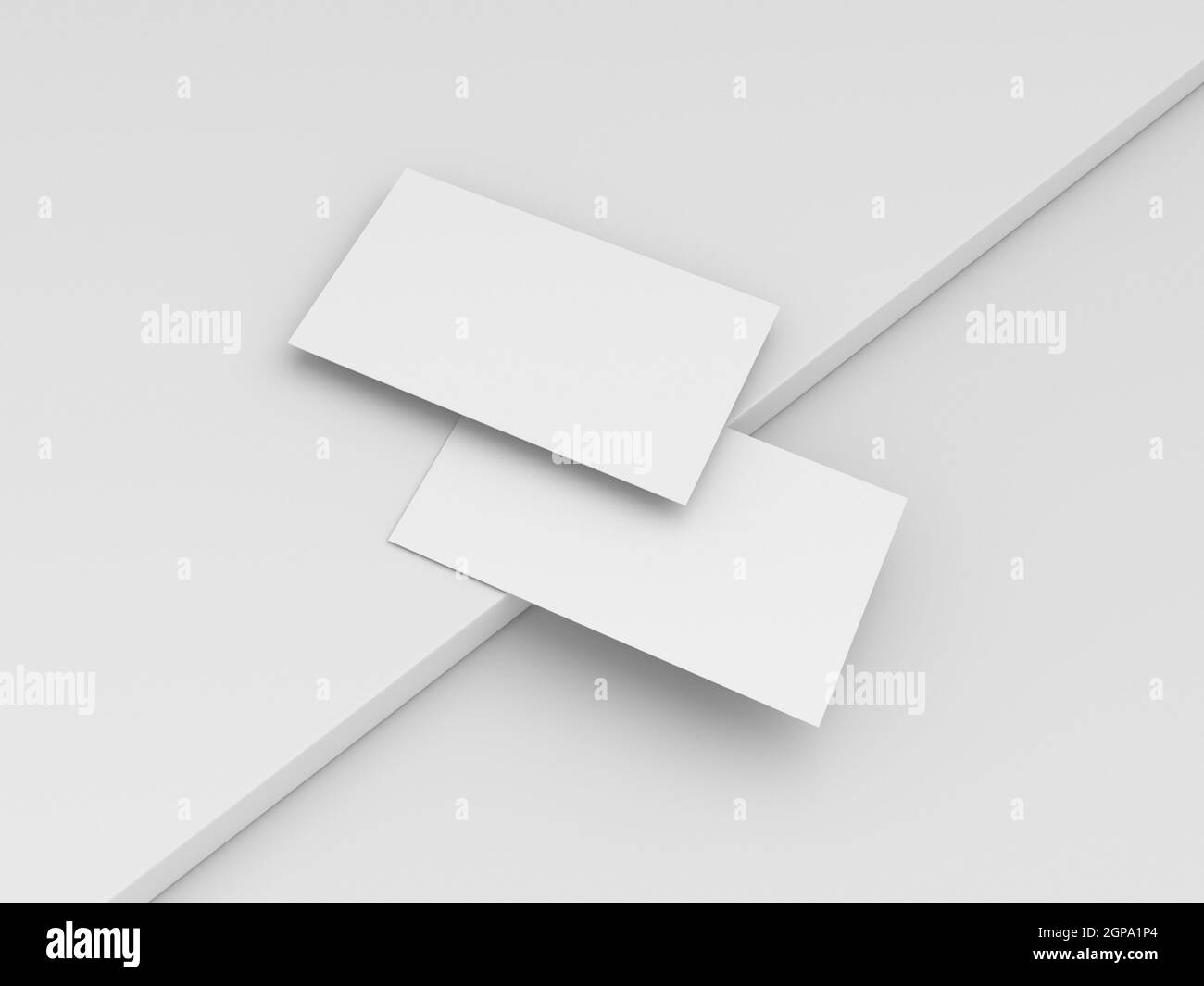 Modern business card mockup template. Mock-up design for branding, corporate identity, Visiting card, personal, listing card, stationery, graphic. Stock Photo