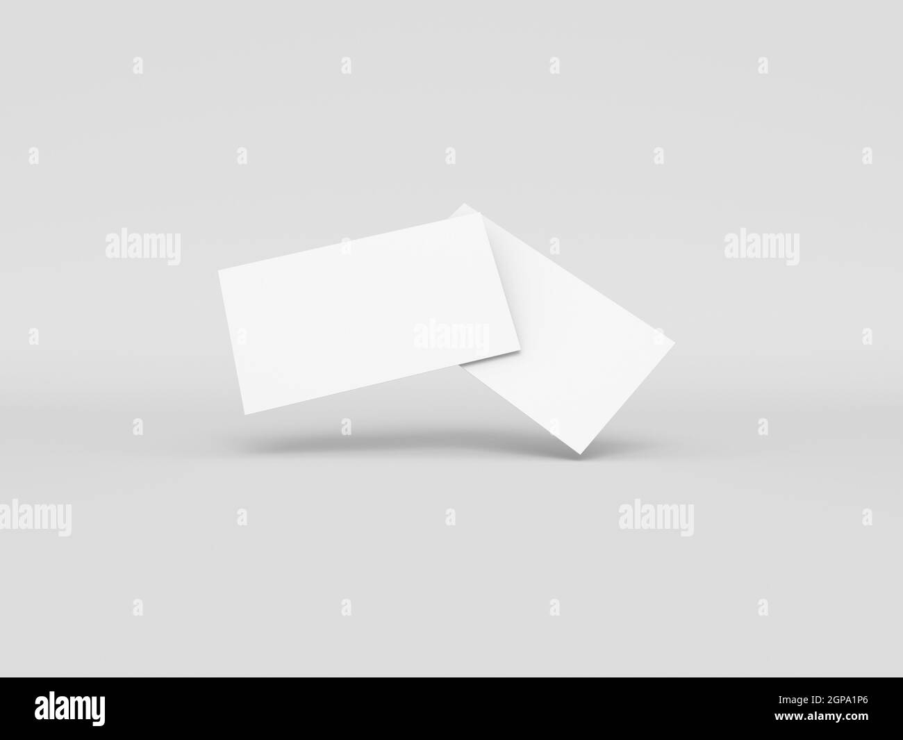 Modern business card mockup template. Mock-up design for branding, corporate identity, Visiting card, personal, listing card, stationery, graphic. Stock Photo