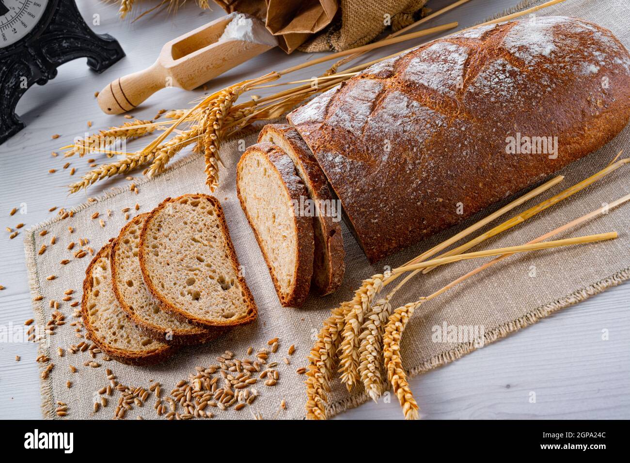 Delicious mixed rye bread, also called gray bread Stock Photo - Alamy