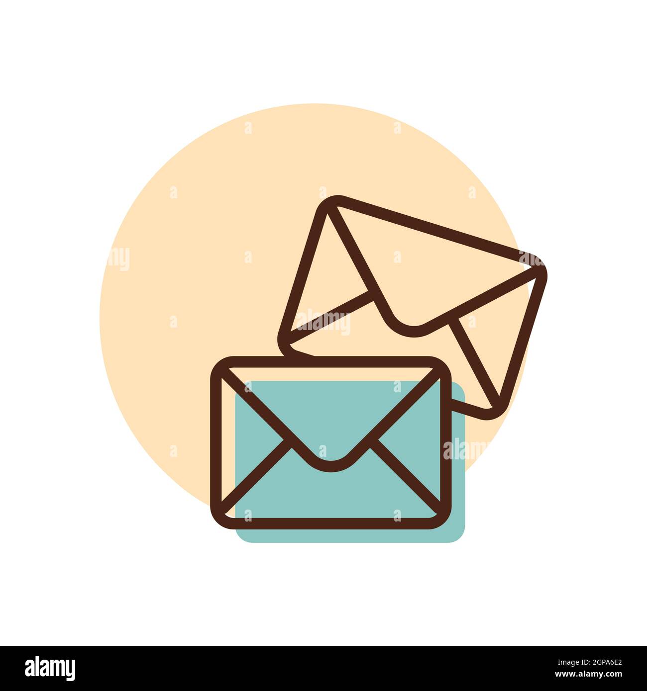 Mail outline icon. Workspace sign. Graph symbol for your web site ...