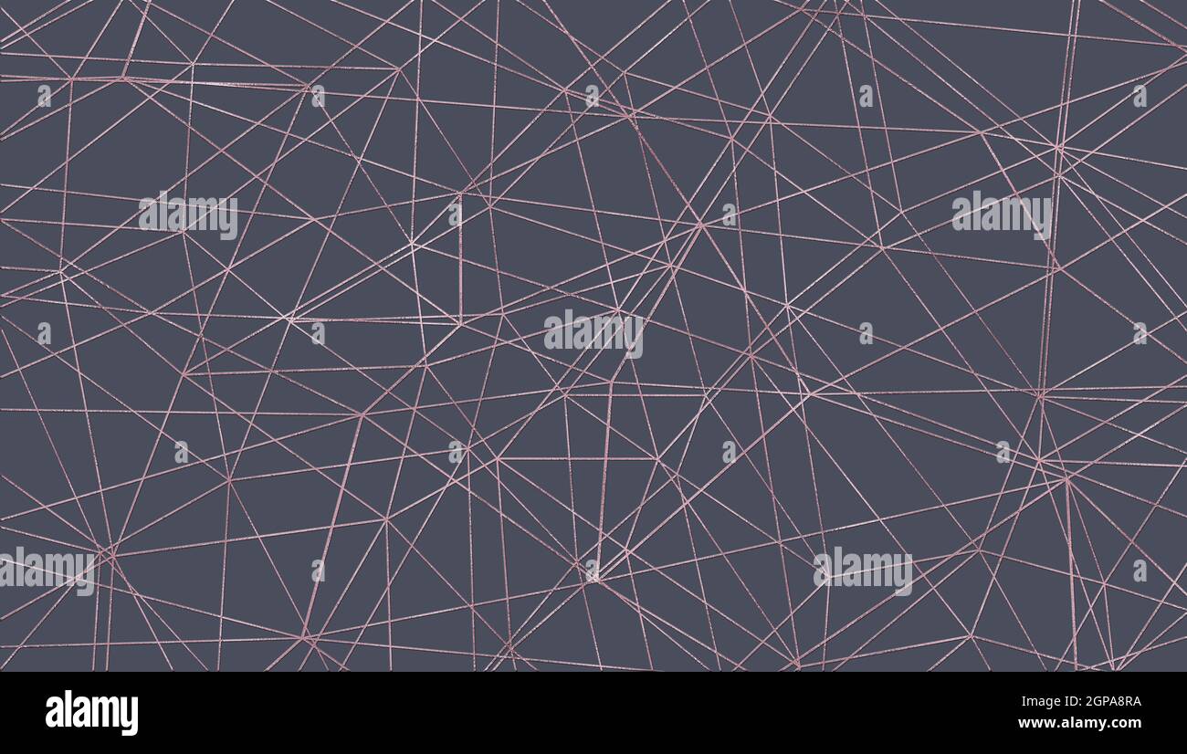 Abstract geometric design. Golden lines on grey background ...