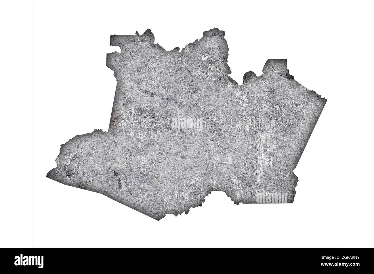 Map of Amazonas on weathered concrete Stock Photo - Alamy