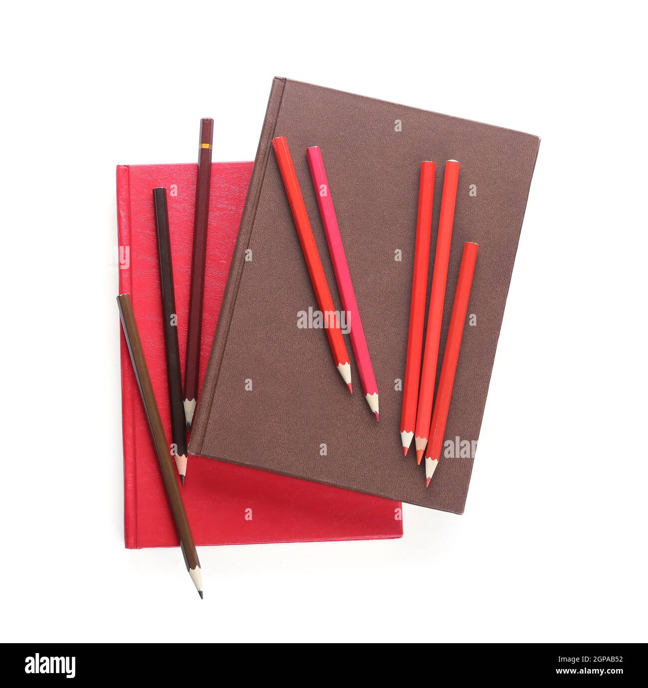 Notebooks and pencils Cut Out Stock Images & Pictures - Page 2 - Alamy