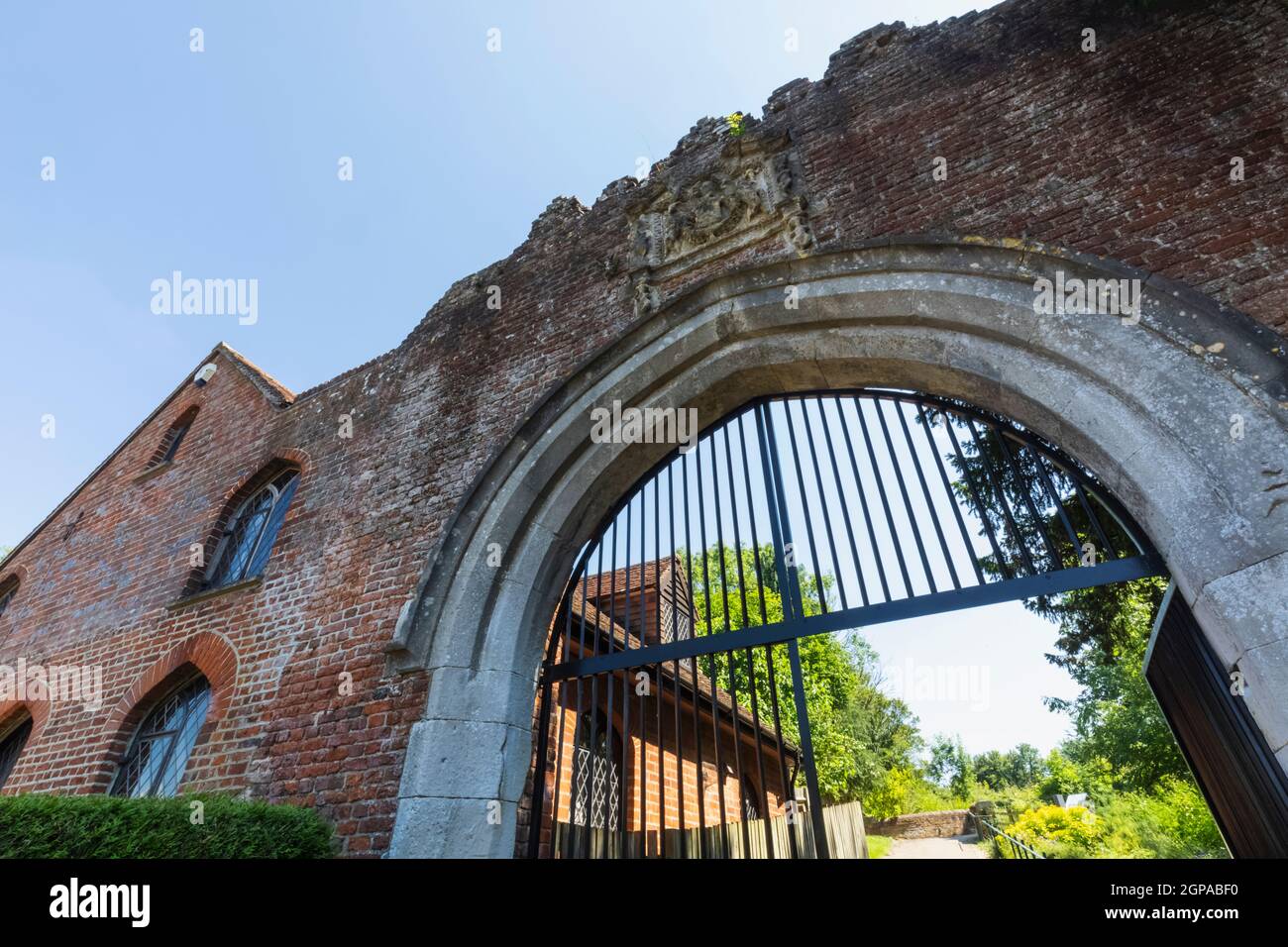 England, Hampshire, Basingstoke, Old Basing Village, Basing House, The Garrison Gate Stock Photo