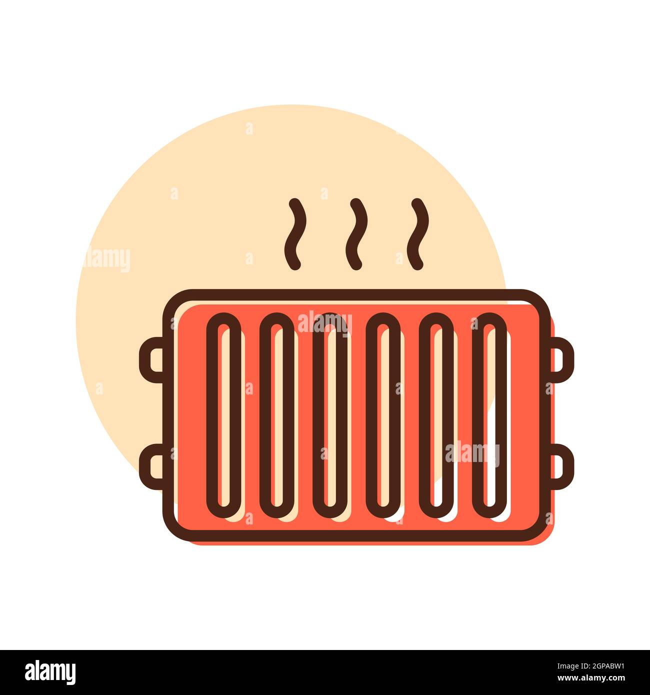 Radiator, heater vector flat icon. Construction, repair and building ...