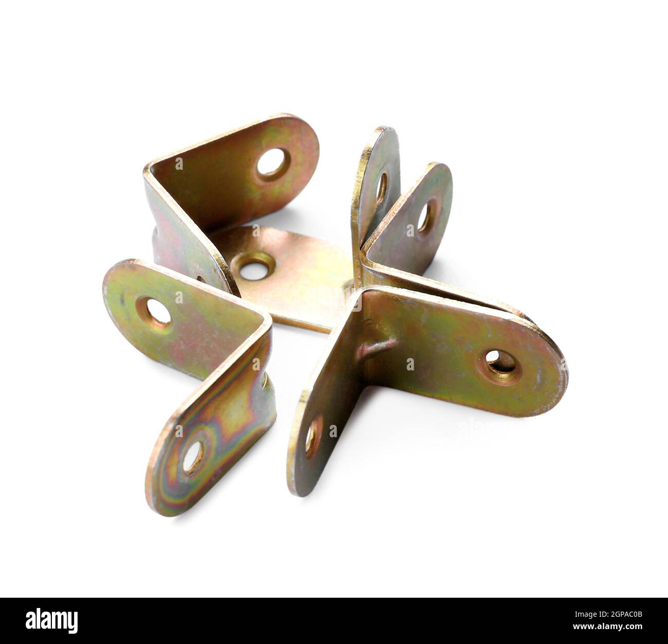 Metal furniture corners on white background Stock Photo Alamy