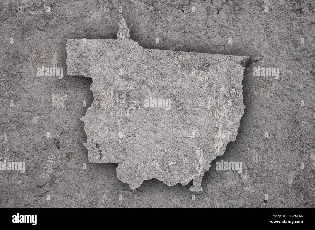 Map of Mato Grosso on weathered concrete Stock Photo - Alamy