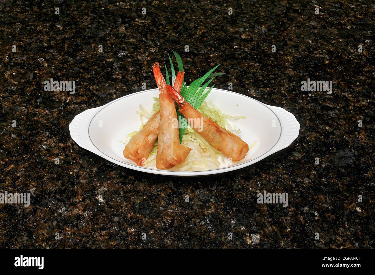 Delicious Japanese dish known as the shrimp spring roll Stock Photo - Alamy