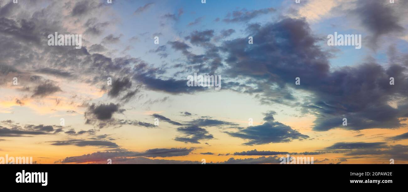 Natural background: dramatic sky at sunset Stock Photo - Alamy