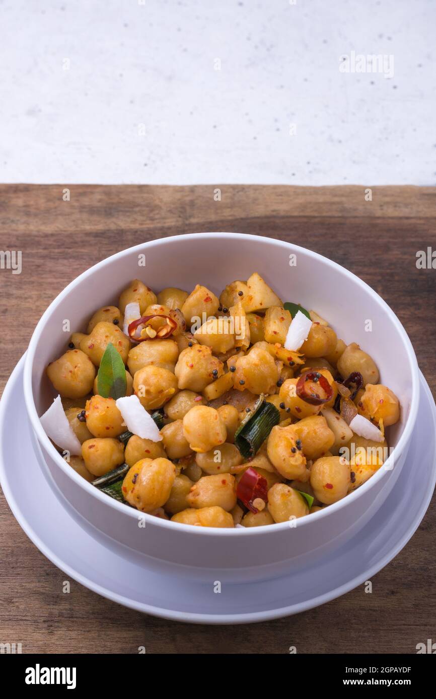 cooked chickpeas or grams dish, also known as garbanzo beans or