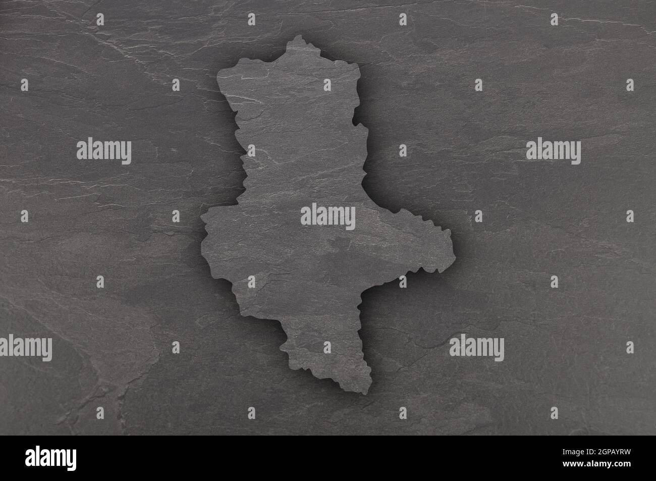 Map of Saxony-Anhalt on dark slate Stock Photo - Alamy