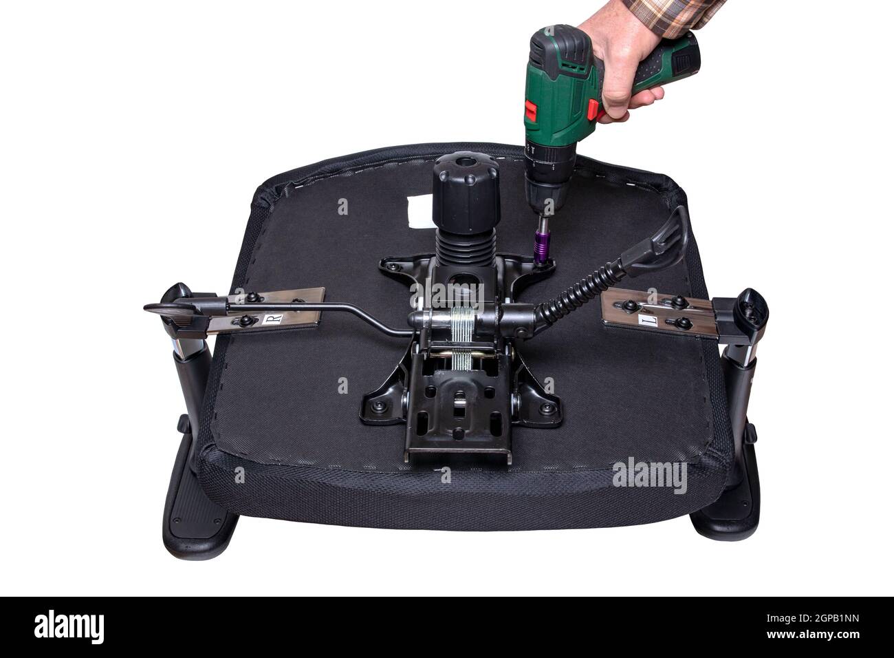 Mounting of the steel base plate rocking mechanism and height