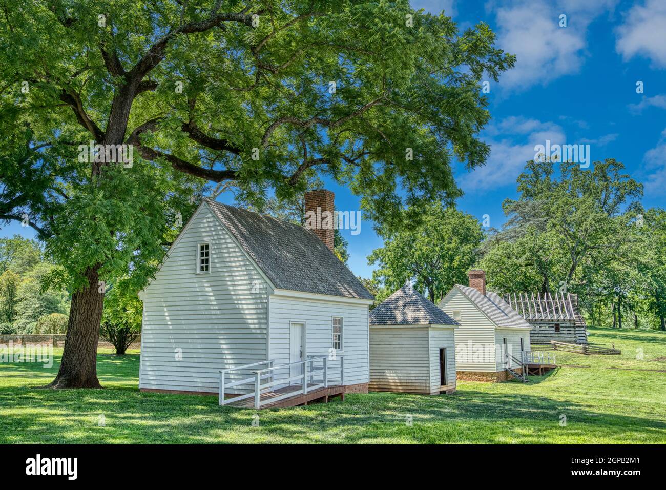 The slave and overseer quarters at Montpelier, James and Dolly Madisons