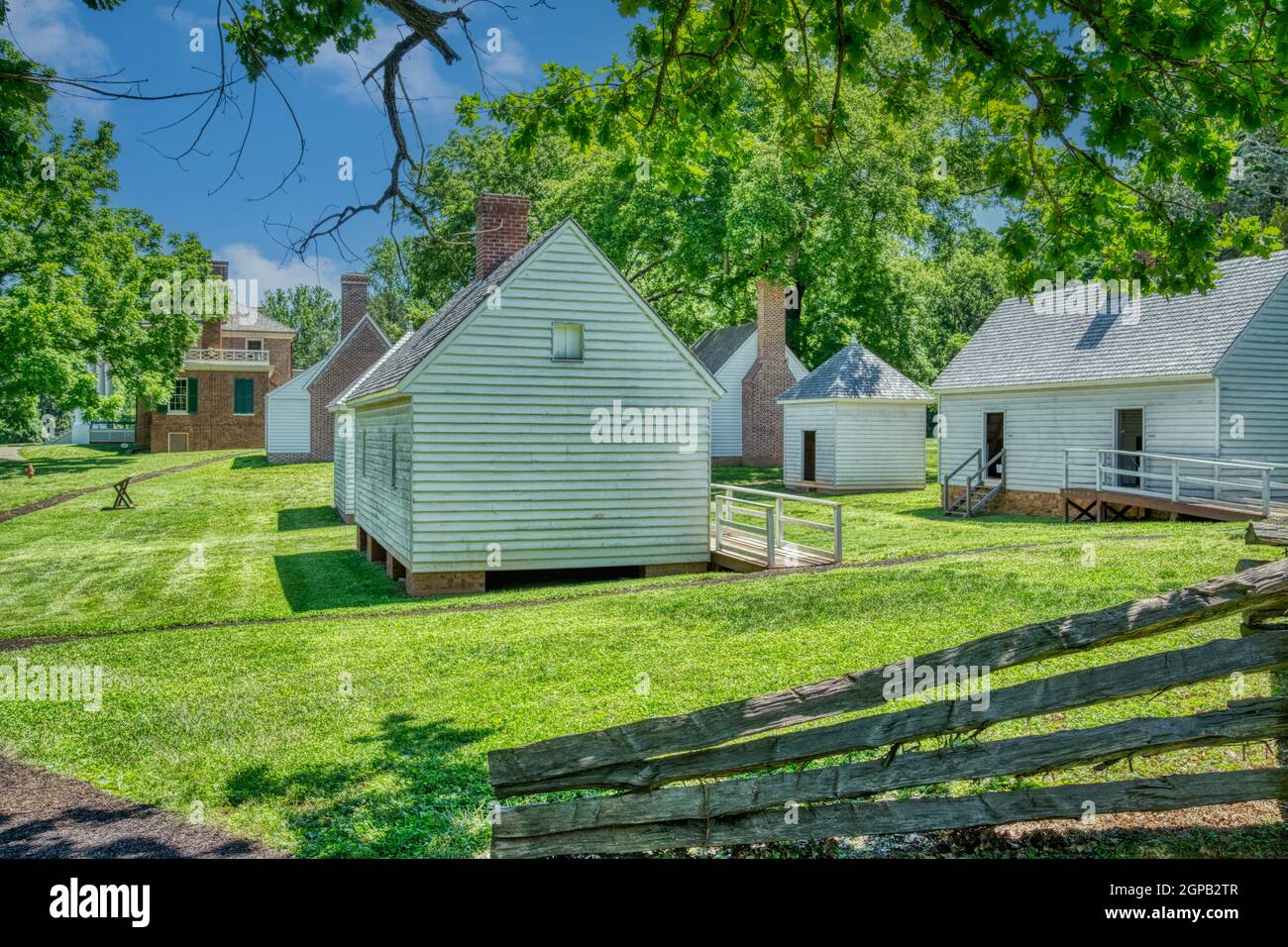 The slave and overseer quarters at Montpelier, James and Dolly Madisons